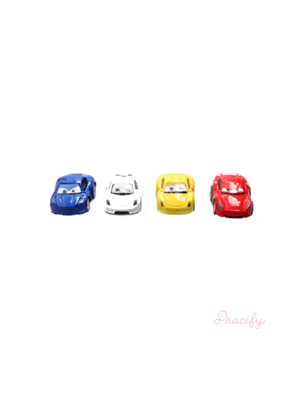 Mini kovové auto s očima - mix barev
