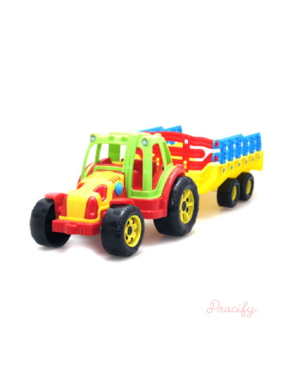 Velký traktor s přívěsem