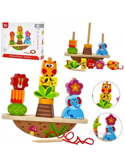 TOOKY TOY Zvířecí balancovací puzzle