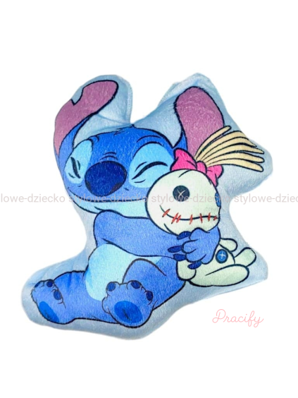 Mini polštářek 3D Stitch plyšová hračka 15x13cm