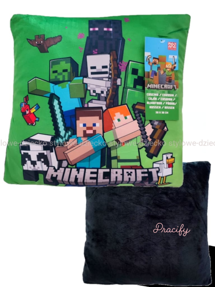 Dekorativní dětský polštář Minecraft, 37x37cm