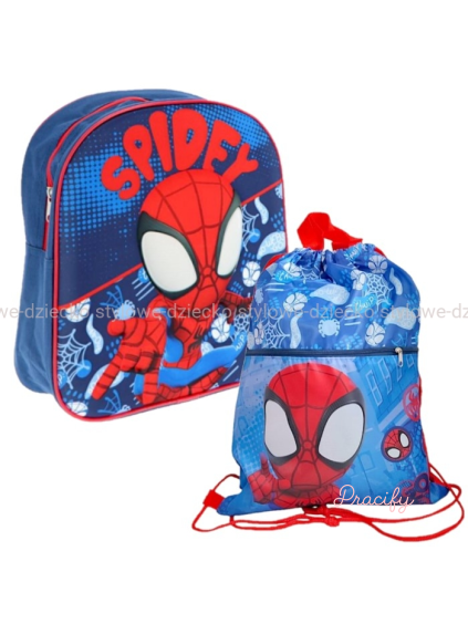 3D batoh pro předškoláky malý batoh Spidey a Super Buddies + taška