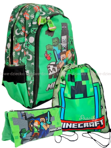Školní batoh + taška + penál Minecraft