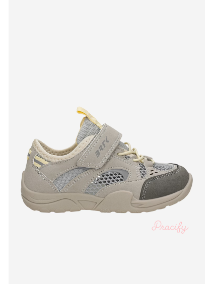 Šedé dětské barefoot boty s širokou špičkou BARTEK 87023-10
