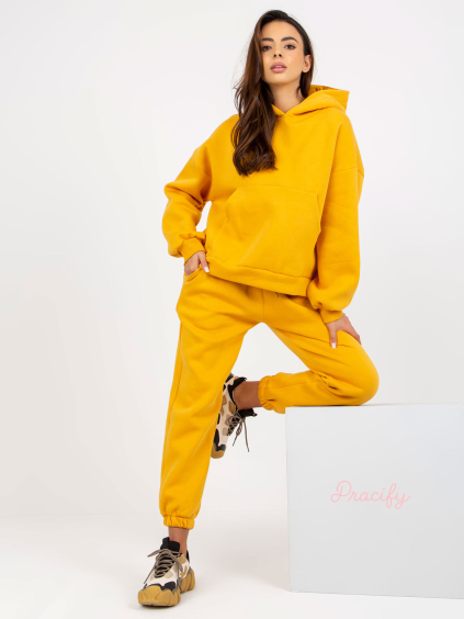 Dámská oversized tepláková souprava Janessa hořčicové barvy