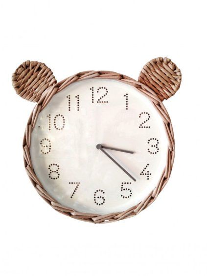 zegar scienny dzieciecy mis boho handmade natur 1 2
