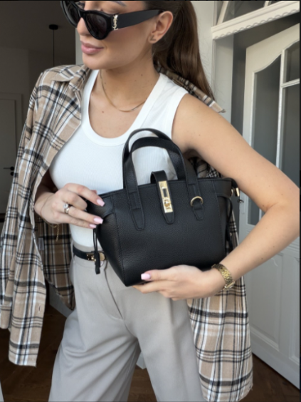 Dámská kožená kabelka Marcella černá