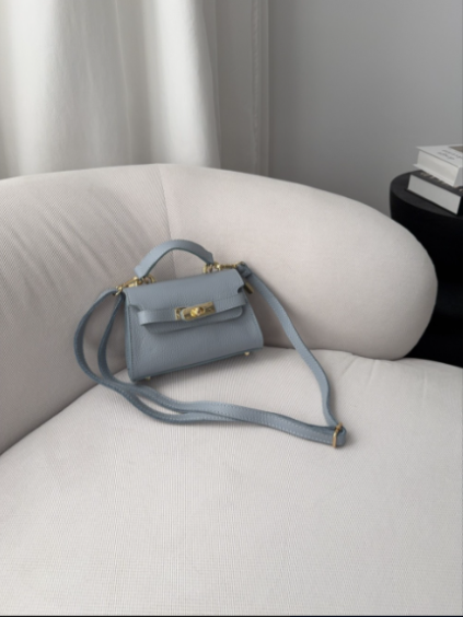 Dámská kožená kabelka Hero, modrá