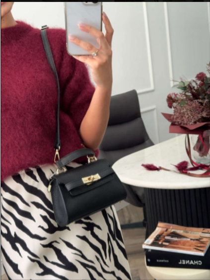 Dámská kožená kabelka Hero, černá