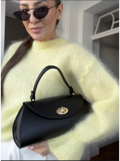 Dámská kožená kabelka Azzurra, černá