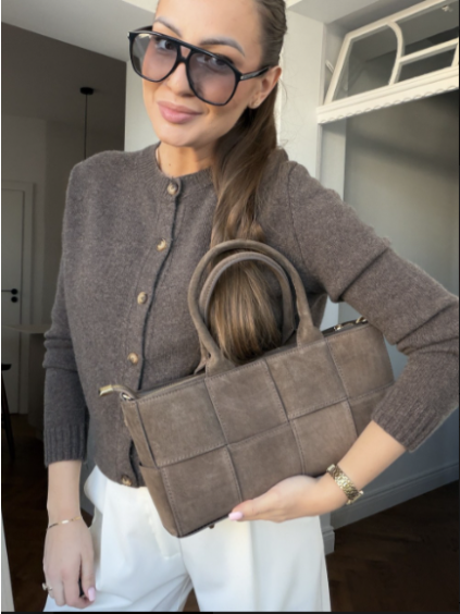 Dámská semišová kabelka Onesta mocha