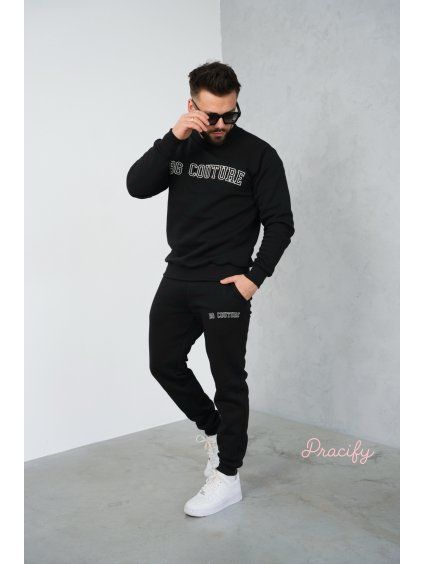 PÁNSKÁ TEPLÁKOVÁ SOUPRAVA BG MANIAC | ČERNÁ (Pánské XL)