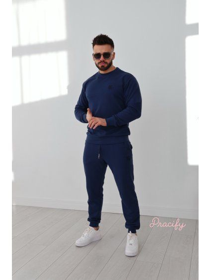PÁNSKÉ TEPLÁKY ZNAČKY BG | TMAVĚ MODRÁ (Pánské XXL)