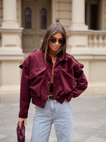 Kurtka bomberka Me Gusta bordowa (1)