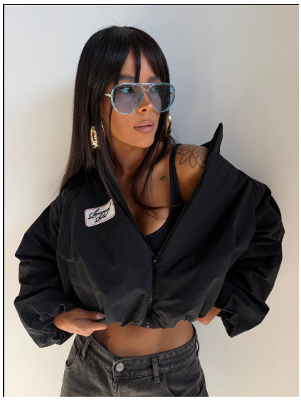 Černá bunda BLOOM LaManuel (Velikost One Size)