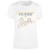 Dámská trička Guess s krátkým rukávem a logem, bílá