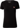 Dámské tričko GUESS s krátkým rukávem, mini trojúhelníková, černá
