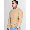 SIKSILK KNITTED pánský pletený svetr 27905 - Béžový