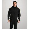 Pánská mikina FULL ZIP SIKSILK - černá s logem na rukávu