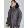 Zimní bunda s kožešinou SikSilk PARKA 26715 - šedá