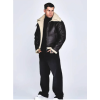 AVIATOR SIKSILK pánská bunda z ovčí kůže 27478 - Hnědá