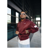 OLAVOGA Pánská bunda bomber WOOLY - Maroon