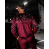 Pánská velurová souprava OLAVOGA VELVET ASH MEN - Maroon