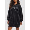 guess szarna damska dluga welurowa bluza couture