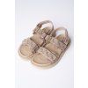 sandaly damskie brazowe logowane guess fl6fb2 fal03