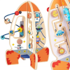 TOOKY TOY Velká dřevěná vzdělávací hračka multifunkční raketa