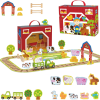 TOOKY TOY Dřevěná farma v kufru Figurky Vozidla
