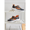 Černošedé tenisky s oranžovým bleskem BARTEK 87006-10