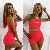 imgi 77 komplet neon roz spodenki i top