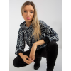 Dámský černobílý sametový set s mikinou s leopardím potiskem RUE PARIS