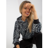 Dámský černobílý sametový set s mikinou s leopardím potiskem RUE PARIS