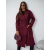 Plaszcz damski Me Gusta bordowy
