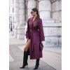Dlugi plaszcz damski Me Gusta bordowy