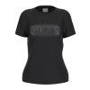 Dámská trička GUESS Ingrid SS, ČERNÉ (Damské oblečení S)