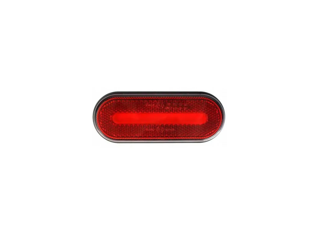 Poziční LED světlo červené, elipsové obrysové, 0,2W, 12-24V (TT.12521R)
