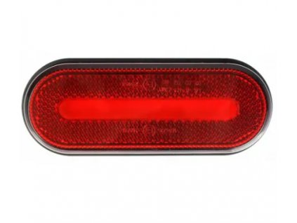Poziční LED světlo červené, elipsové obrysové, 0,2W, 12-24V (TT.12521R)