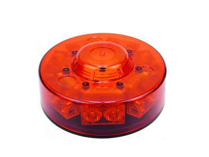 Výstražný LED maják, montáž na magnet, oranžový, 42W, 12-24V, 10 režimů  (TT.1418)
