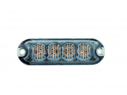 Výstražný ULTRASLIM strobo maják predátor, oranžový, 4 LEDx3W, 12-24V, ECE R65 (TT.153-4)