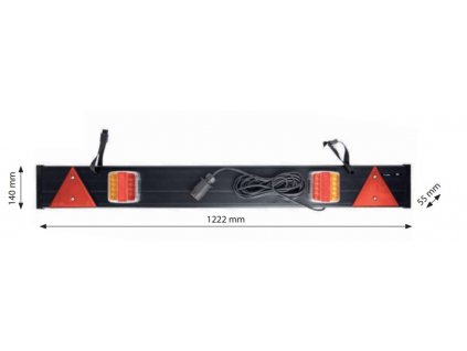 Panel koncových světel na přívěsný vozík, 1250 mm, 4 funkce, 7,5 m kabel (TT.12004)