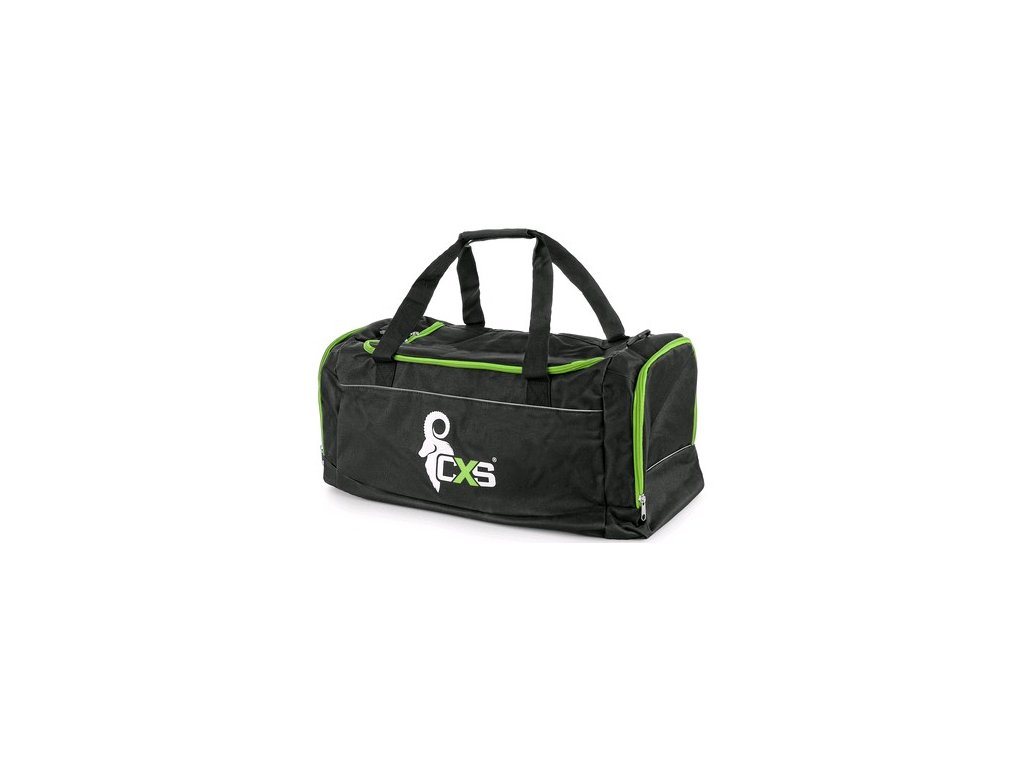 Sportovní taška CXS, černo-zelená, 75 x 37,5 x 37,5 cm