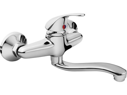 POŠK. OBAL baterie umyvadlová/dřezová, 150mm, prohnuté ramínko 20cm, 35mm, chrom