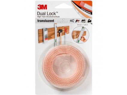 3M™ Dual-Lock™ samolepíci suchý zip SJ3560, transparentní, 25mm x 1,25m v blistru