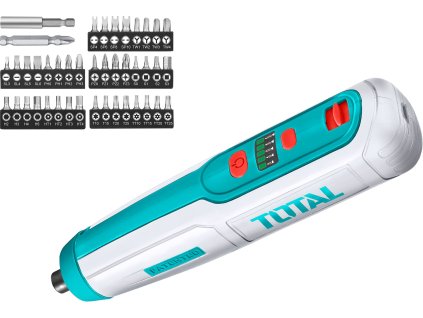 Šrouborák AKU mini, 4V, USB nabíjení, se sadou bitů