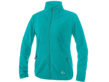 Mikina CXS GRANBY LADY, dámská, fleece, tyrkysově zelená