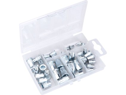 matice nýtovací ocelové, sada mix 40ks, M3-M4-M5-M6-M8