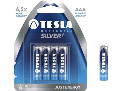 Baterie TESLA AAA Silver+, mikrotužková, 4ks